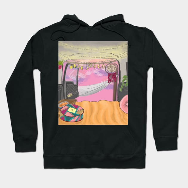 Camper Van Life - cloudy day Hoodie by Ethereal Designs